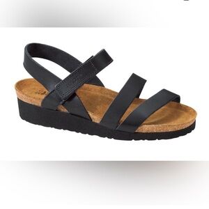 Naot Kayla Sandals Matte Black size 37 US 6-6.5 Strappy comfort sandal
